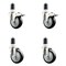 Service Caster 4 Inch 316SS Black Poly Swivel 1-1/2 Inch Expanding Stem Caster Lock Brake, 2PK SS316TTLEX20S414-PPUB-BLK-2-S-2-112 - alternate 1